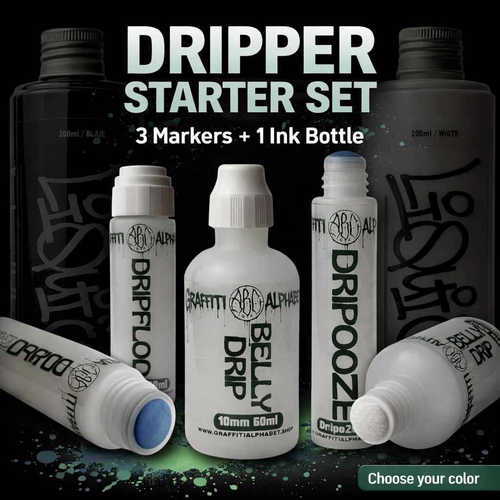 Dripper Set - 3 Markers + 1 Ink Bottle