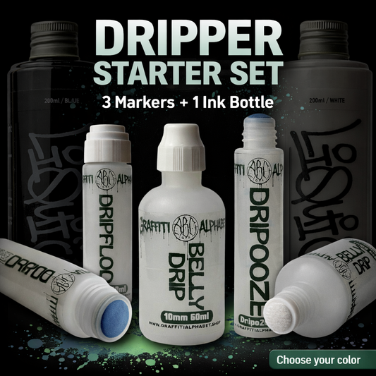 Dripper Set - 3 Markers + 1 Ink Bottle